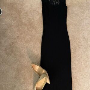 New Michael Kors Black Lace Maxi Dress